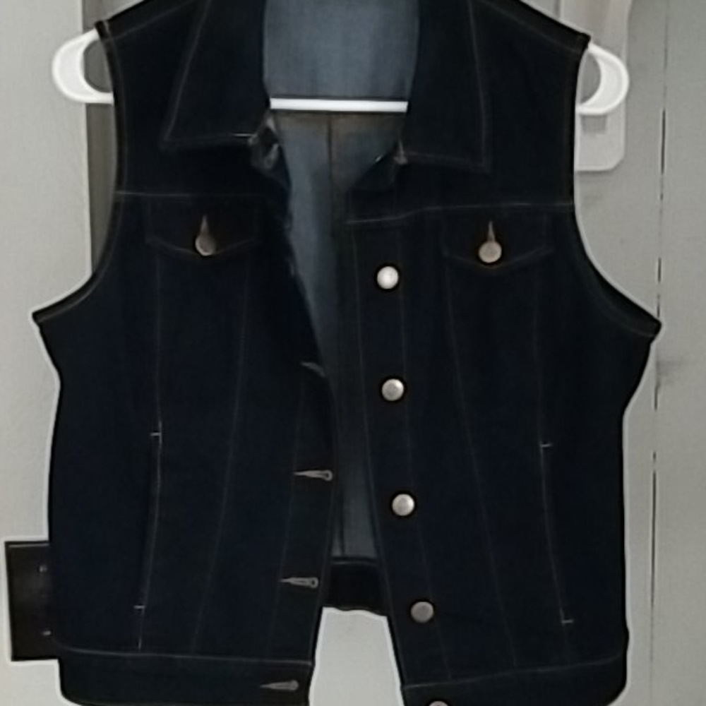 New York & Company Dark Denim Vest